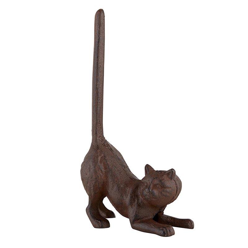 Paper Towel Holder - Cast Iron - Cat