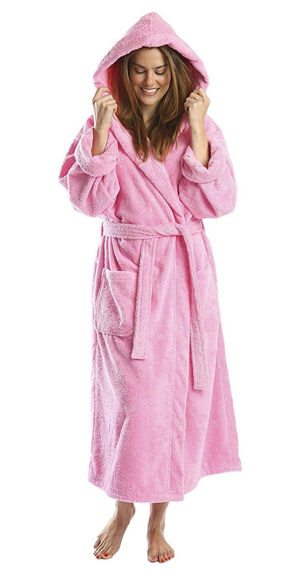 Hooded Turkish Terry Bathrobe, Made in Turkey