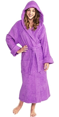 Hooded Turkish Terry Bathrobe, Made in Turkey