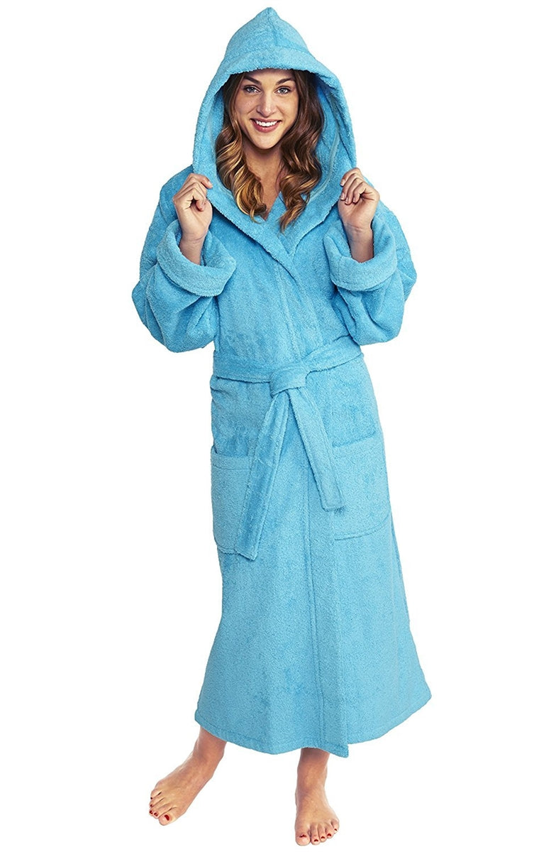 Hooded Turkish Terry Bathrobe, Made in Turkey