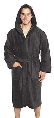 Hooded Turkish Terry Bathrobe, Made in Turkey