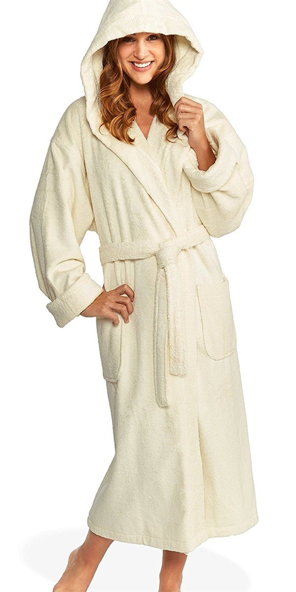 Hooded Turkish Terry Bathrobe, Made in Turkey