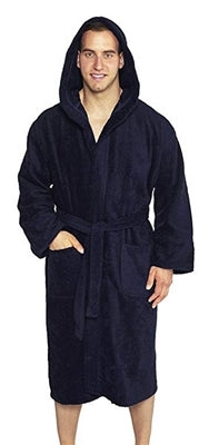 Hooded Turkish Terry Bathrobe, Made in Turkey