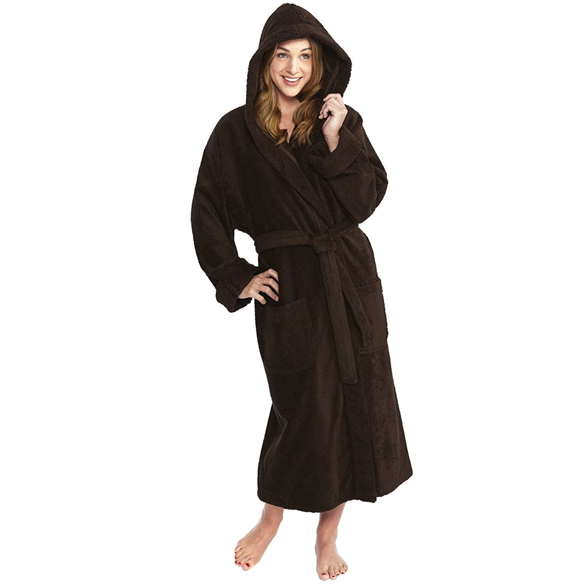 Hooded Turkish Terry Bathrobe, Made in Turkey