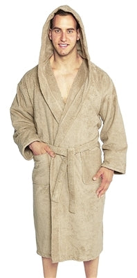 Hooded Turkish Terry Bathrobe, Made in Turkey