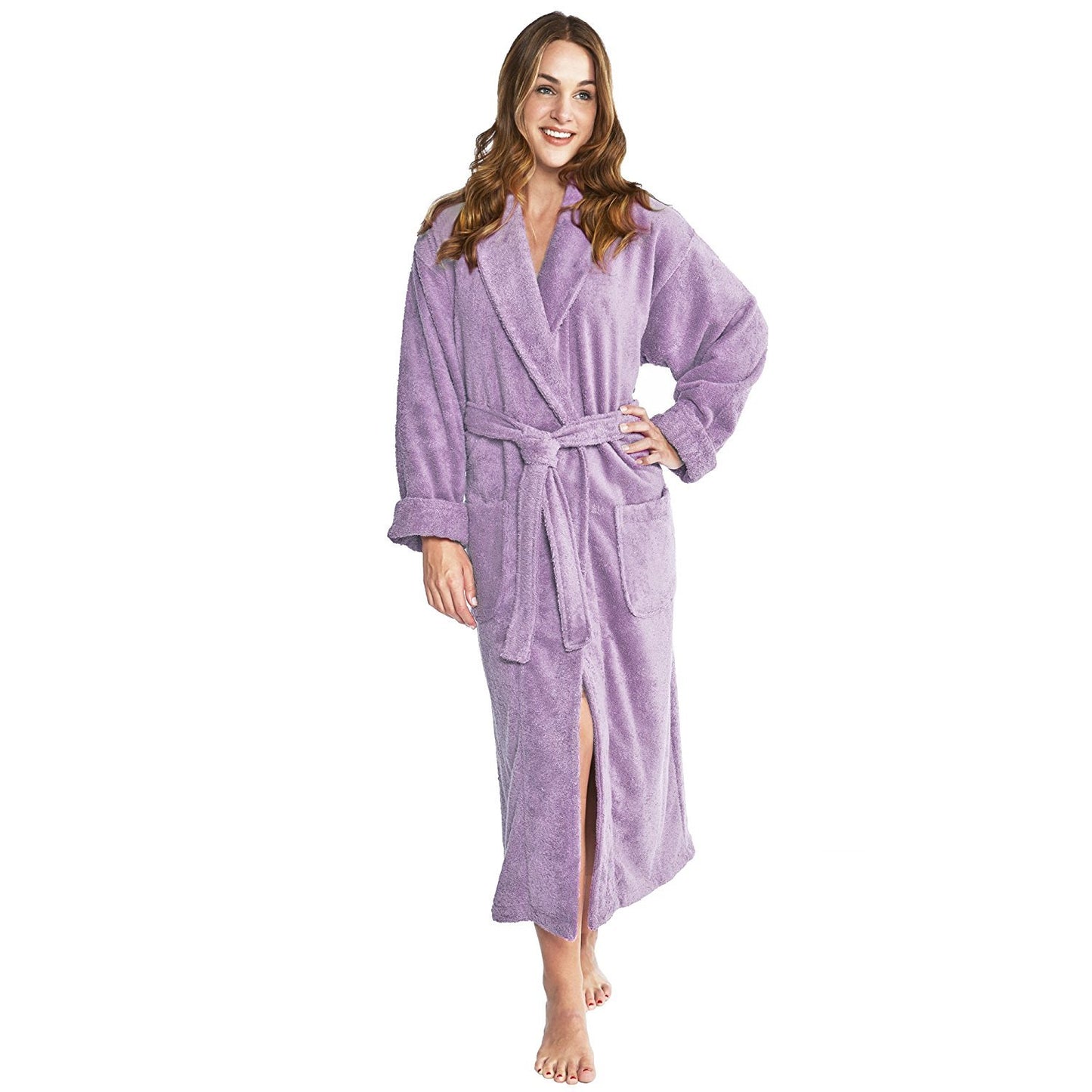 Full Ankle Length Terry Shawl Bathrobe, Made in Turkey