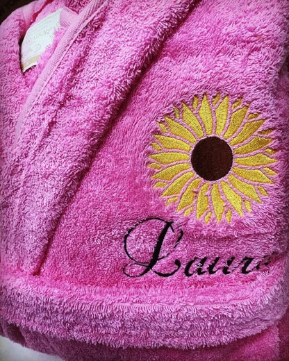 Fleece Plush, Soft and Warm Hooded Bathrobe, Made in Turkey