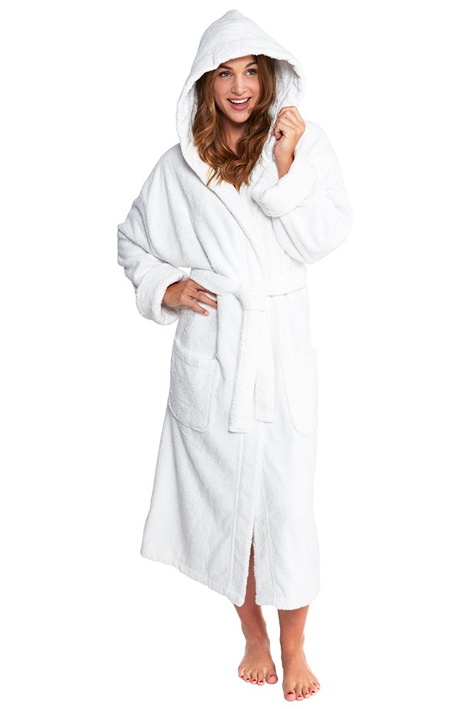 Hooded Turkish Terry Bathrobe, Made in Turkey