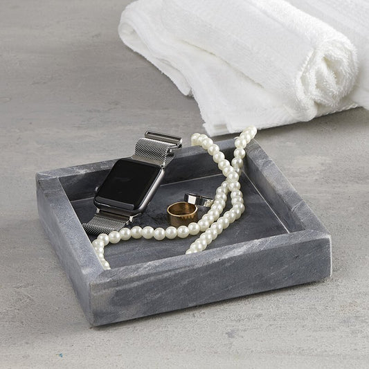 Square Marble Tray - Grey