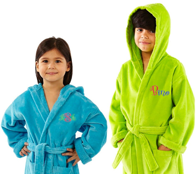 Kids Terry Velour Hooded Cover Up for Boys, Made in Turkey