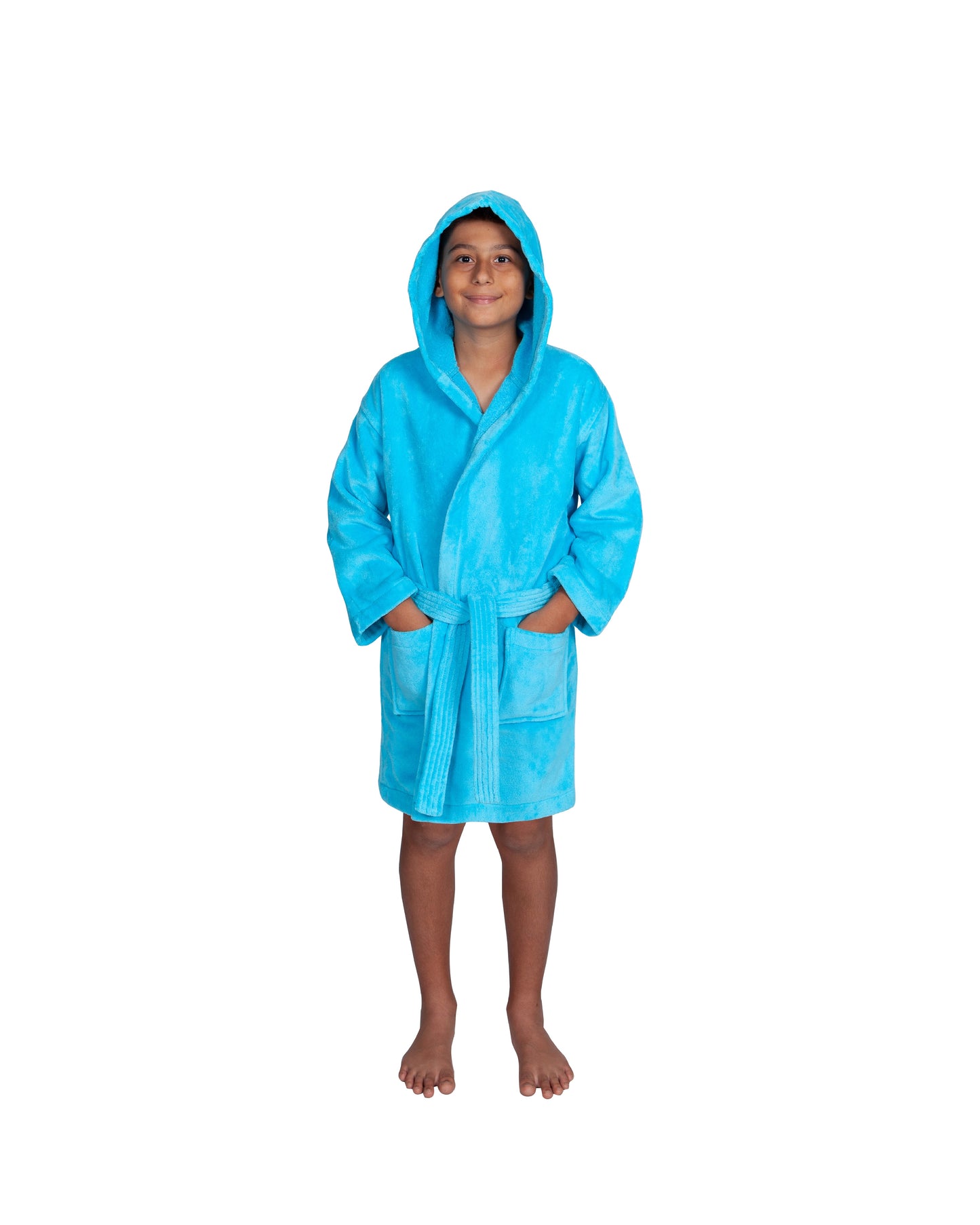 Kids Terry Velour Hooded Cover Up for Boys, Made in Turkey