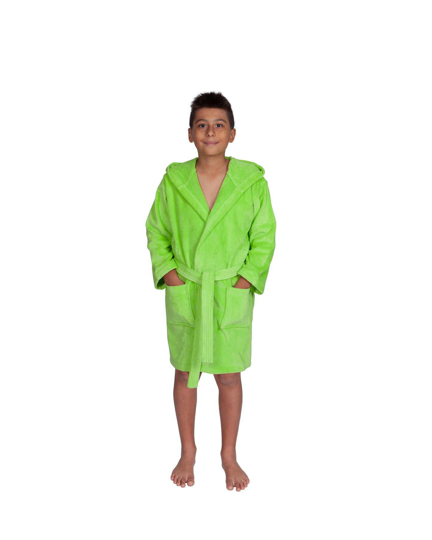 Kids Terry Velour Hooded Cover Up for Boys, Made in Turkey