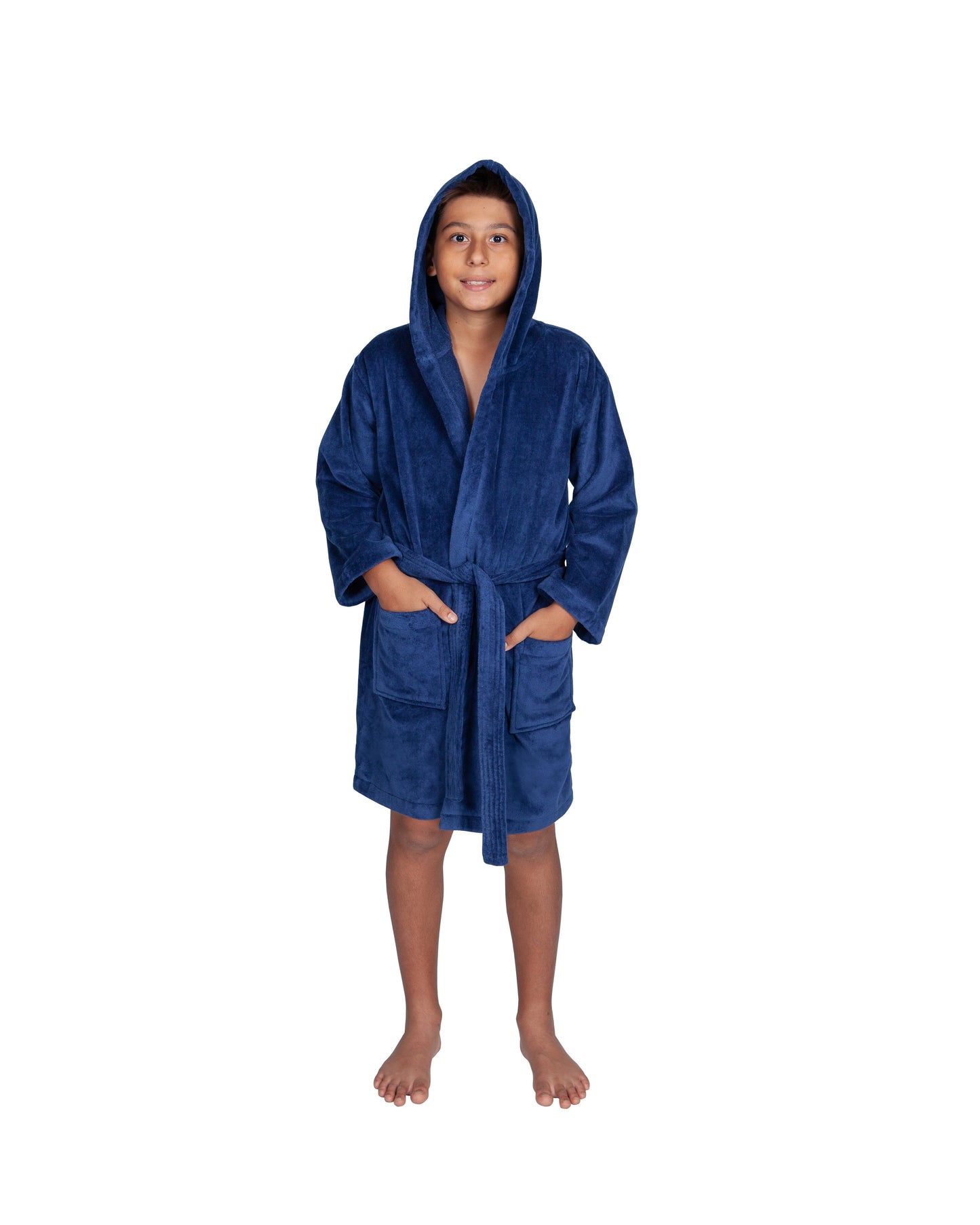 Kids Terry Velour Hooded Cover Up for Boys, Made in Turkey