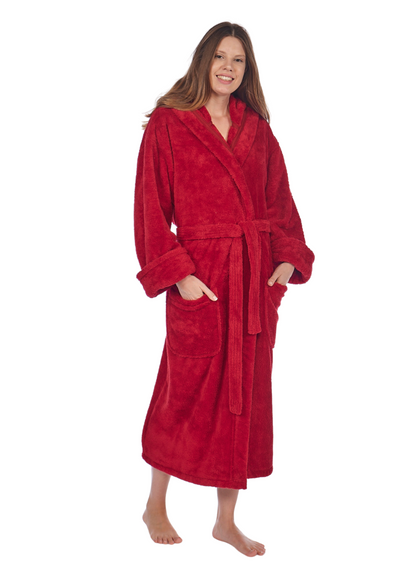 Buy Soft and Fluffy Hooded Terry Bathrobe Online | Turkish Towels –