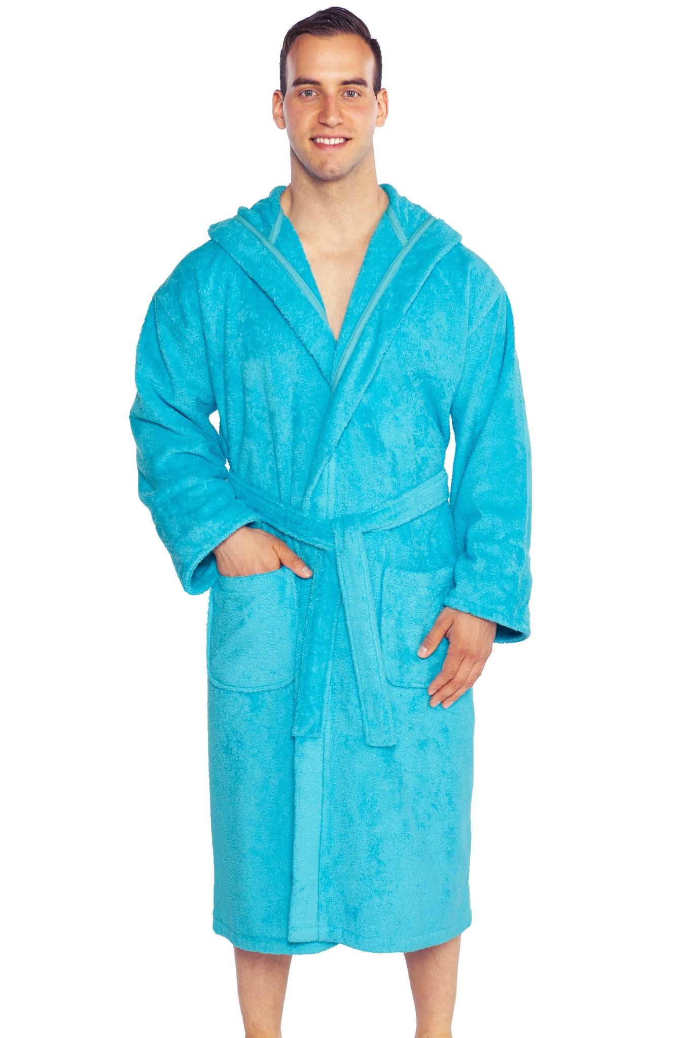 Buy Soft and Fluffy Hooded Terry Bathrobe Online | Turkish Towels
