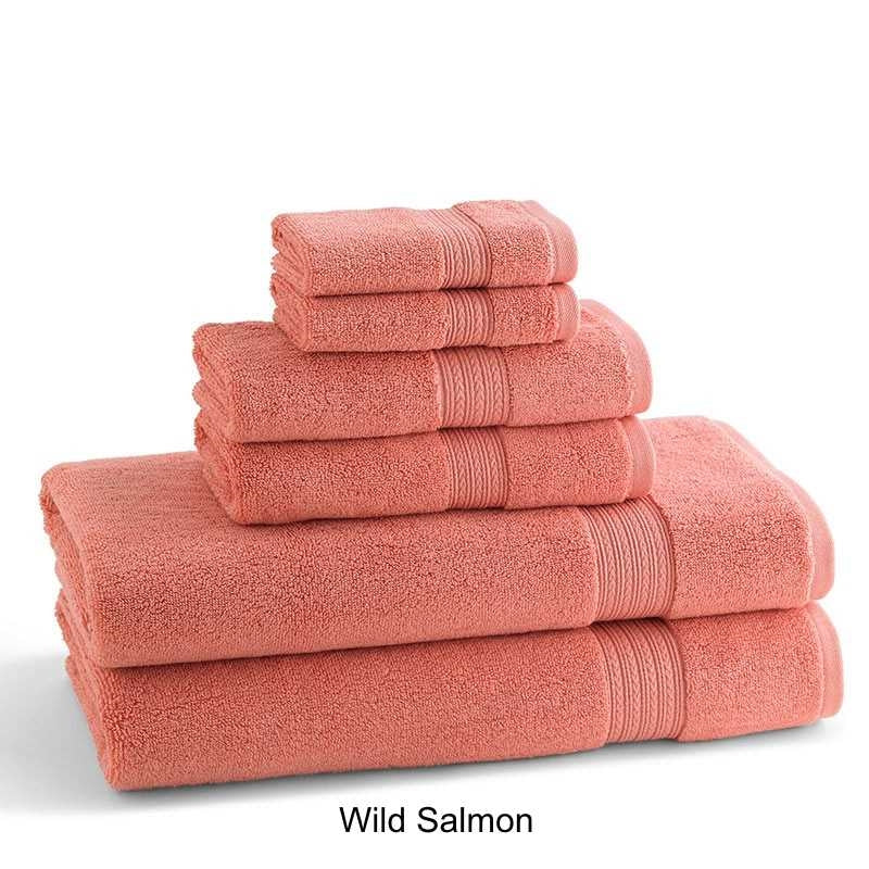 Salmon colored bath online towels