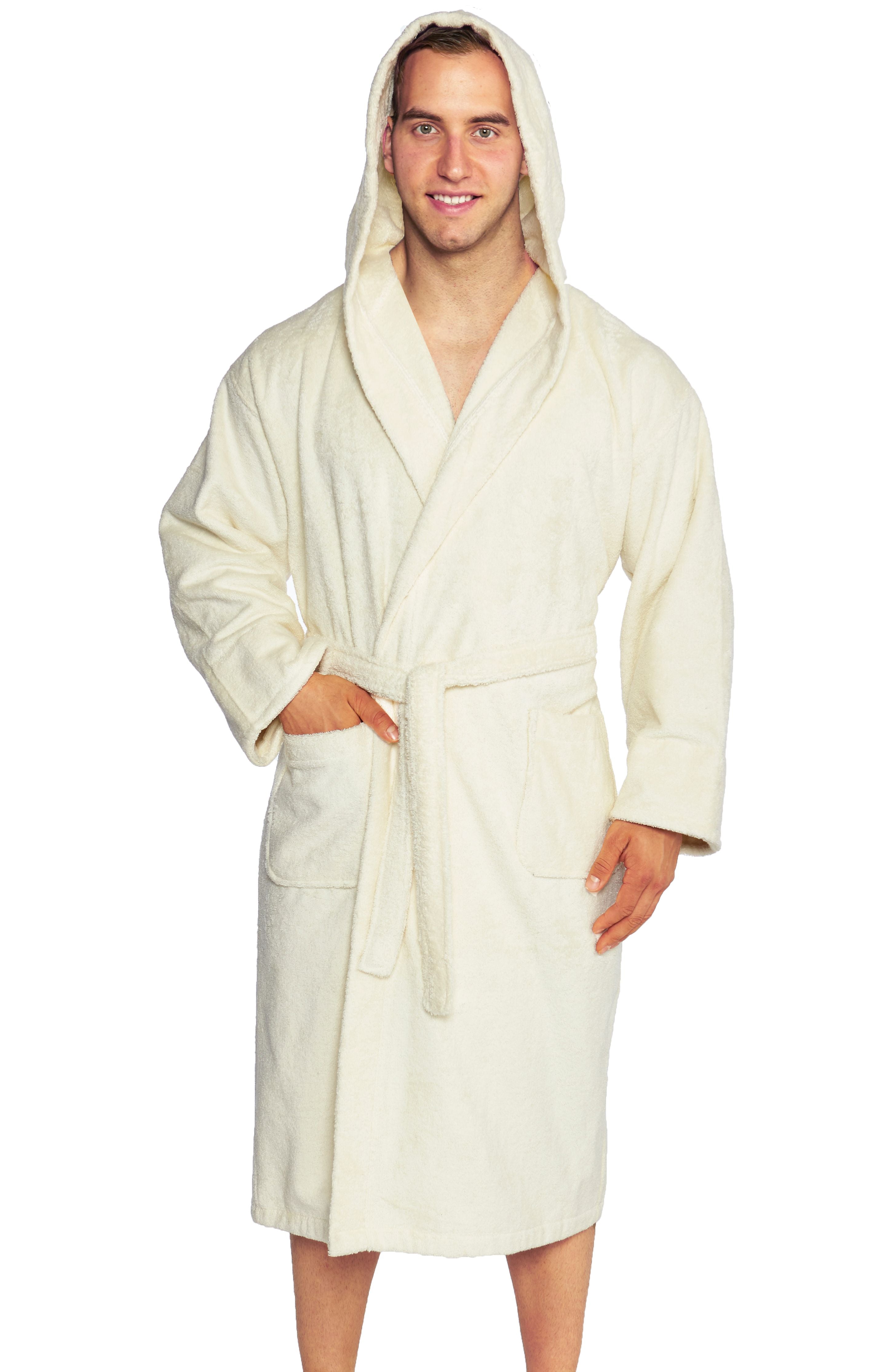 Buy Soft and Fluffy Hooded Terry Bathrobe Online | Turkish Towels