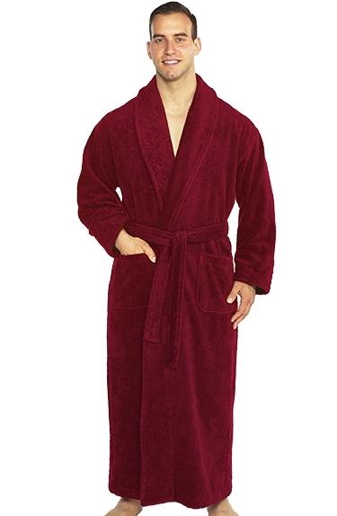 Full Ankle Length Terry Shawl Bathrobe, Made in Turkey